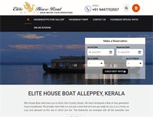 Tablet Screenshot of elitehouseboat.com